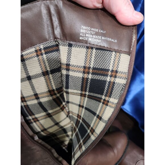NWT Lane Bryant Slouchy Brown Wide-Calf Knee-High Boot/Sz. 7W - Picture 9 of 10